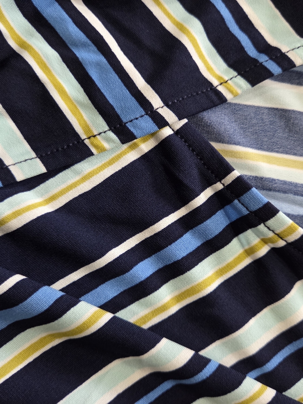 Leota Sleeveless V-Neck Striped Maxi Dress in Navy, White & Light Blue - Size XL - Picture 10 of 11